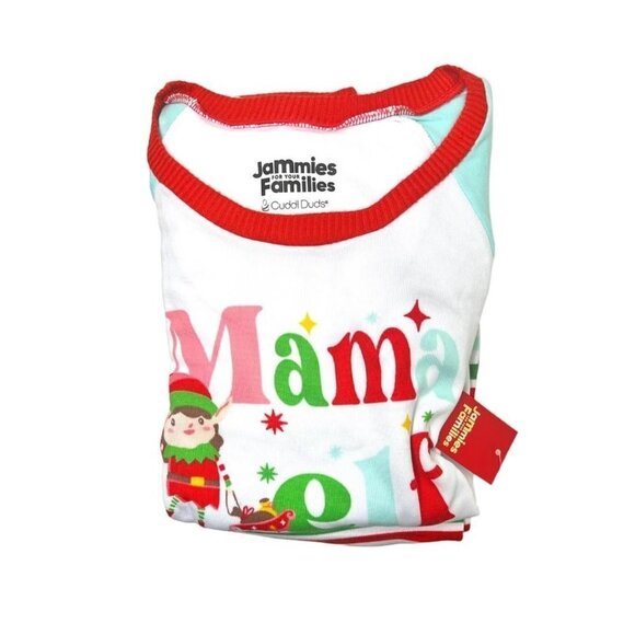 Cuddl Duds Womens Sweater Knit Mama Elf Top Bottoms Pajamas 2 Pc Sets Sz L New - Picture 6 of 11